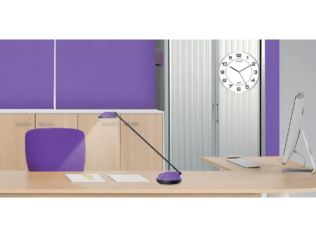 Wandklok Unilux Magnet Ø30,5cm lichtgrijs/wit cijfers