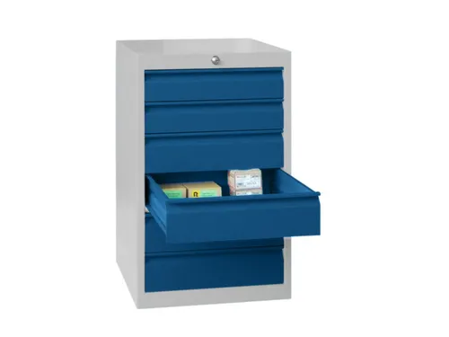 ladekast HxBxD 800x715x600mm 6laden slot RAL7035 front RAL5010
