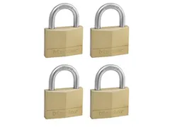 Hangslot MasterLock 4 gelijksluitend messing 50mm