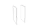 afsluiting,v. scheidingswand,2ordnerhoogte,HxD 880x450mm,wit