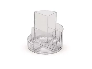 Pennenkoker MAUL roundbox 7 vakken Ø140x125mm transparant - 1