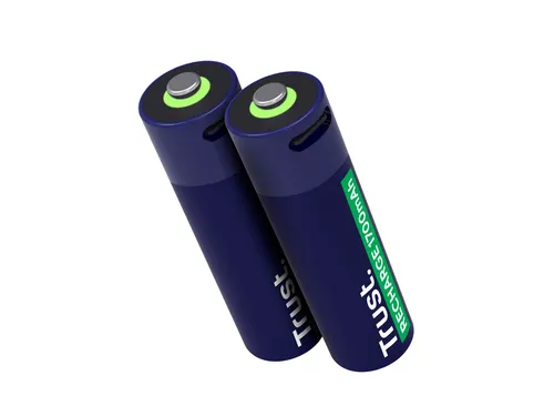 Batterij Trust USB-C oplaadbaar AA 2 stuks