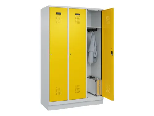locker,HxBxD 1950x1200x500mm,3vak,vak B 400mm,cil.-slot,sokkel