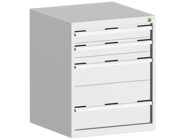 ladekast HxBxD 800x650x650mm 4laden romp RAL7035 front RAL7035