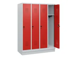 schoollocker,HxBxD 1630x1200x500mm,4vak,vak B 300mm,draaigrendel