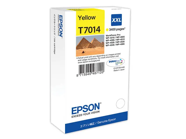 Inktcartridge Epson T70144010 Geel