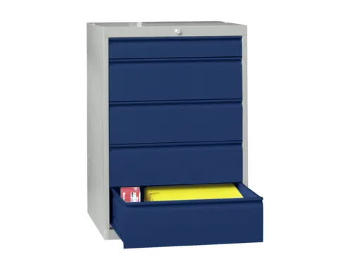 ladekast HxBxD 1000x715x600mm 5laden slot RAL7035 front RAL5010