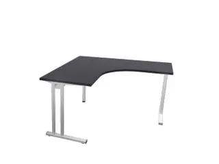 bureau in vrije vorm,HxBxD 740x1400x1400mm,vrije vorm,CC-zwart - 1