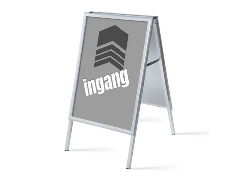 Stoepbord A1 complete set met print "INGANG" Grijs