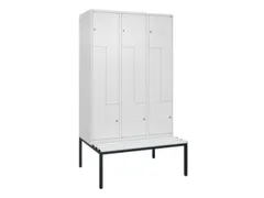 Z-garderobekast,HxBxD 2120x1200x815mm,6vak,vak B 400mm,cil.-slot