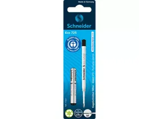 Balpenvulling Schneider Eco zwart 2 stuks op blister - 1