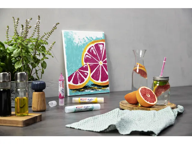 Acrylmarker 3D double liner edding e-5400 medium set van 5 kleuren bas