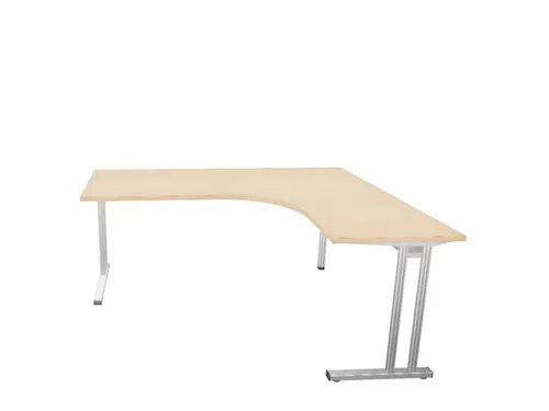 bureau in vrije vorm,HxBxD 740x1800x1600mm,vrije vorm,NE-esdoorn