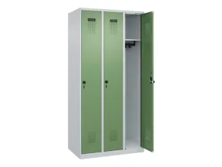 locker,HxBxD 1850x900x500mm,3vak,vak B 300mm,draaigrendel - 2