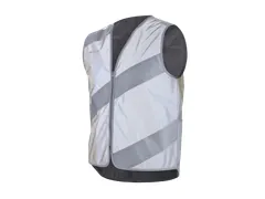 Roadie Jacket Full Reflective Fluohesje Grijs/Zilver Maat L