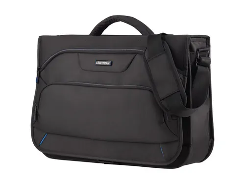 schoudertas Lightpak Solar zwart/blauw Polyester