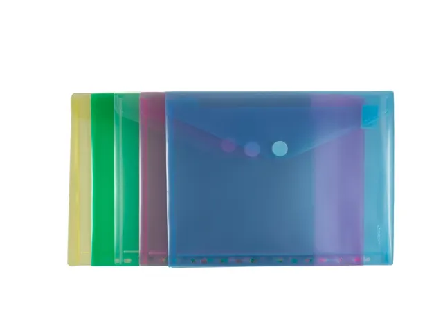 enveloptas assorti A4 met perforatierand en klittenbandsluiting