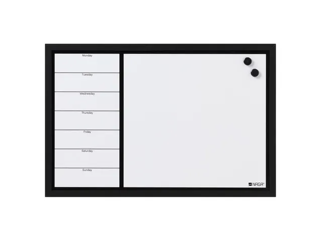 Whiteboard Naga 60 x 40 cm Weekplanner Engels Wit