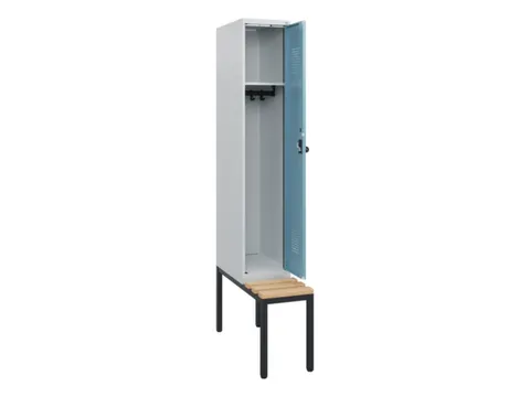 locker met bank,HxBxD 1950x300x815mm,1vak,vak B 300mm,draaigrendel