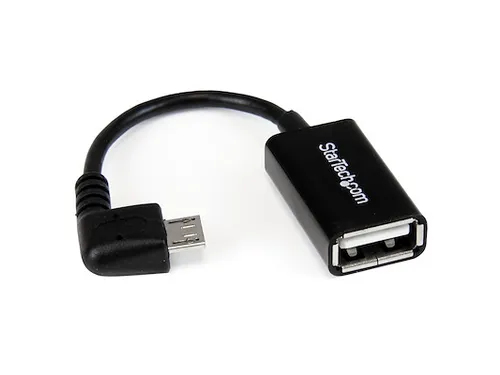 12 cm rechtshoekige micro-USB-naar-USB-OTG-hostadapter M/F