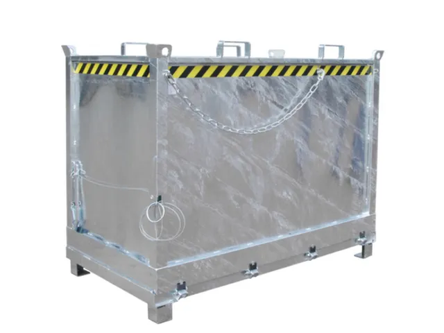 benne à fond ouvrant HxLxl 1460x1000x1800mm 2m³ Œillets de grue