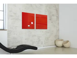 glasmagneetbord Sigel Artverum 48x48x1.5cm rood - 7