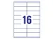 Etiket Avery Zweckform 3423 105x35mm wit 1600stuks