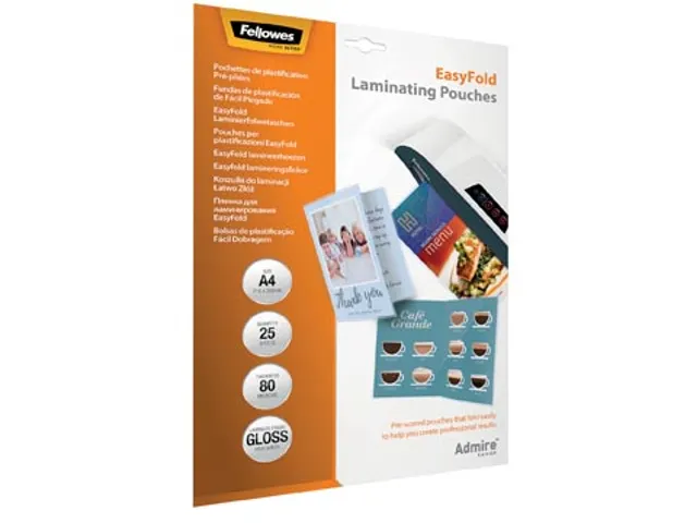 Lamineerhoes Easyfold A4 160 Micron (2x 80 micron) glanzend 25 stuks