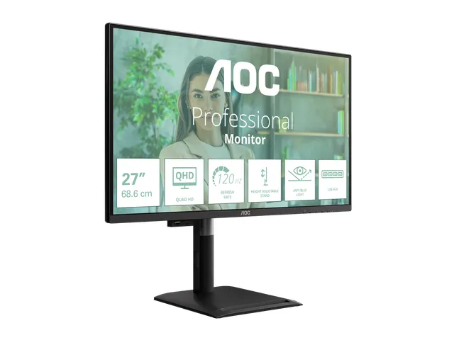 AOC Q27P4U Monitor 27 Inch Wide Quad HD