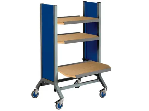 Mobiele Bijzettafel 900x610x1510mm 3verstelbare Uitschuifbare Legborde