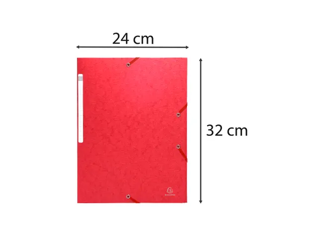 Elastomap zonder klep gegaufreerd glanskarton Scotten 600g/m2 A4 Rood