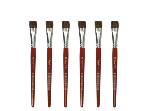 Penseel Kangaro Serie 121 plat Nr. 16 geitenhaar doos 6 stuks