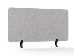 Akoestisch PET-vilt scheidingsscherm bureau lichtgrijs 60x120cm - 1