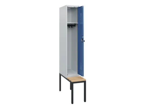 locker met bank,HxBxD 1950x300x815mm,1vak,vak B 300mm,draaigrendel
