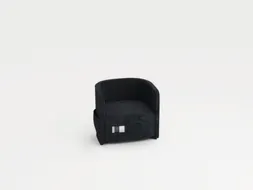 fauteuil,1-zits,stof donkergrijs,HxBxD 760x860x760mm,stekkerdoos,2xUSB