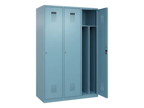 locker voor scheiding van kleding,HxBxD 1850x1200x500mm,3vak