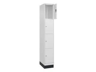 lockerkast,HxBxD 1950x300x500mm,1x4vakken,vak B 300mm,cil.-slot,sokkel - 1