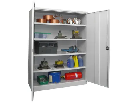 Zwaarlastkast 1950x1470x630mm 4legborden Plaatstaal Ral7035