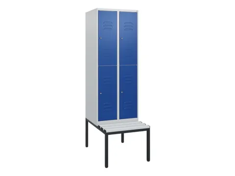 Dubbeldekse dekenkist,HxBxD 1950x600x815mm,2x2vak.,vak B 300mm