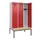 locker met bank,HxBxD 2120x1200x815mm,3vak,vak B 400mm,cilinderslot