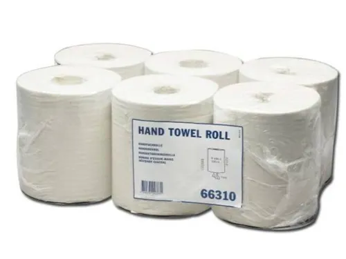 Blanco Centerfeed Poetspapier 1-laags wit scheurhuls 350m 20cm 6rol