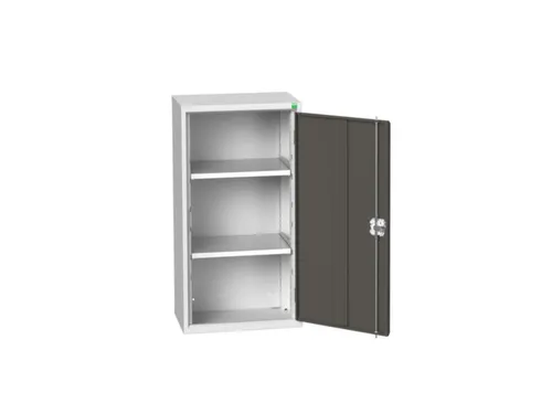 wandkast 1000x525x350mm 2xStalen bodem sokkel Ral 7035 front Ral 7016
