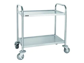 Serveerwagen Vogue met 2 plateaus 82.5x71 cm RVS - 1