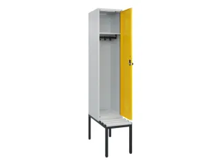 locker met bank,HxBxD 2120x400x815mm,1vak,vak B 400mm,draaigrendel - 1