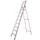 trapladder,eenzijdig,8treden,stand H 1,85m,balk L 2,7m,aluminium