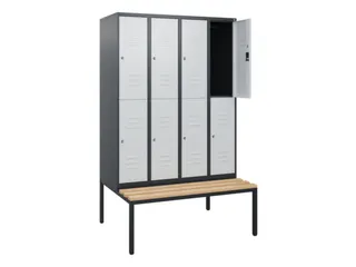 Dubbeldekse dekenkist,HxBxD 1950x1200x815mm,4x2vak.,vak B 300mm - 2