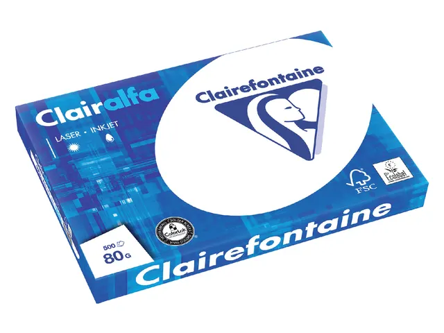 Kopieerpapier Clairefontaine Clairalfa A3 80 Gram Wit Voordeelbundel