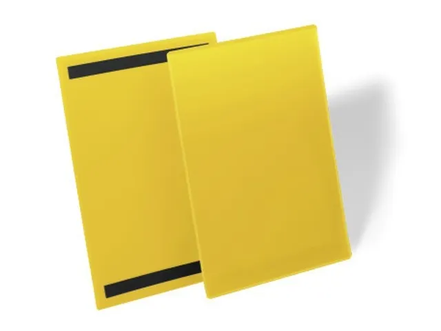 Magnetische documenthouder A4 staand formaat geel