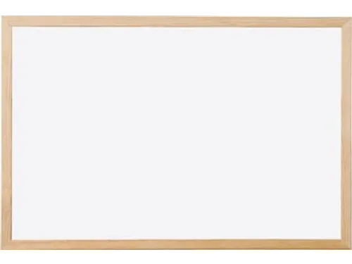 Q-connect Whiteboard houten frame 90x120cm Melamine niet-magnetisch