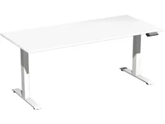 Elektrisch ihv bureau,HxBxD 730-1230x1800x800mm,blad wit,T-voet wit